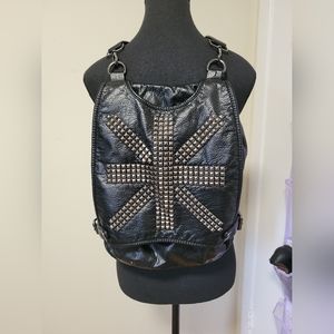 Union Jack studded design backpack
